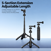 Adaptateur de montage sur trépied GoPro, base à vis pour GoPro Hero DJI Osmo Action Insta360, caméra d'action, rotation à 360 degrés, accessoire en métal