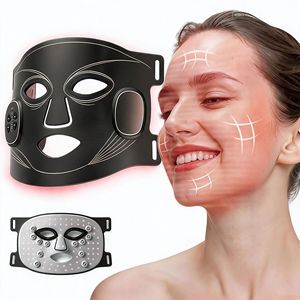 Masque facial LED 4 couleurs en gros, alimenté par USB, micro-courant, lumière rouge, massage du visage pour voyage et usage domestique - Product Image 1