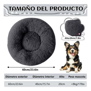 Camas para Perros y Gatos de 60 cm de Diámetro para Tamaños Medianos, Lavables - Product Image 6