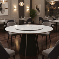 Ensemble de table à manger moderne de luxe à 4 places, plateau en pierre, pieds en métal doré, meubles polyvalents pour la maison, appartement, hôtel, villa