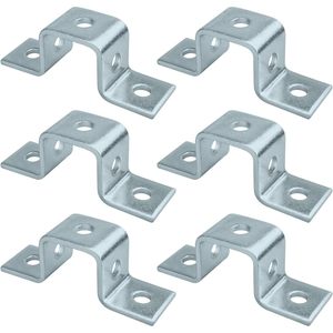 MISA MISA09 Single-Side U Shaped Bracket 1-<b>5</b>/8 in Strut Channel 3/16 Thick Zinc Plated Steel Support Connector for Metal <b>Framing</b> - Product Image 1