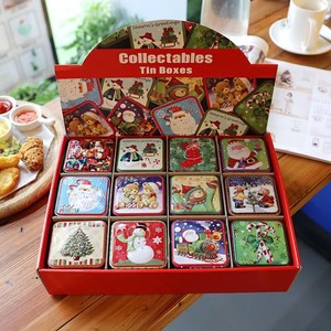 Cartoon Square Christmas Tin <b>Box</b> <b>Metal</b> Candy Storage Gift <b>Box</b> For Xmas Party Favors - Product Image 3