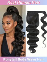 Extensions de cheveux humains brésiliens 100 % naturels, grade 10A, bouclés, avec cordon de serrage, cuticules alignées, pour femmes noires, vente en gros
