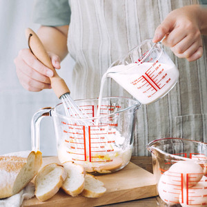 Haute qualité sans BPA micro-ondes <span class=keywords><strong>verre</strong></span> Borosilicate tasse à mesurer cuisine outil de cuisson pour le chauffage du lait pour un usage domestique - Product Image 4