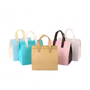 Sacs d'emballage à emporter en aluminium isolé, écologiques, de qualité alimentaire, jetables, avec logo imprimé, auto-scellants, à épaule - Product Image 1