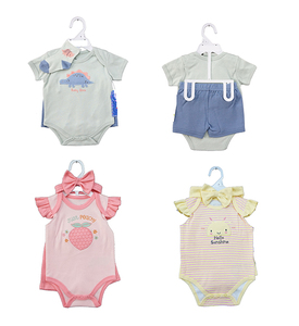 Vente chaude bébé produits 2023 vêtements d'été bébé cadeaux à manches courtes bébé barboteuses accessoires 3 en un - Product Image 5