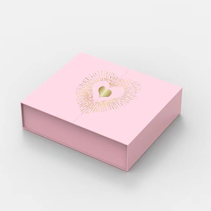 Boîtes d'emballage pliantes personnalisées, boîte cadeau magnétique rose de luxe, logo, boîte rigide en carton, style <span class=keywords><strong>livre</strong></span> - Product Image 4