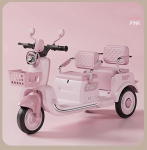 Nueva Motocicleta Eléctrica Triciclo para Niños de 2 Años con Batería de 6.7V, Doble Tracción y 2 Asientos, Gran Venta - Product Image 3