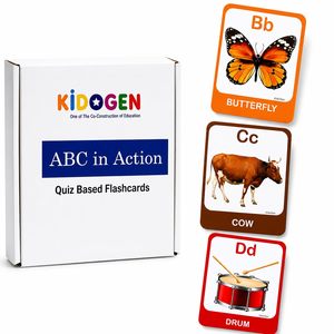 KIDOGEN ABC en 26 Tarjetas de Memoria Flash de Acción para Niños |   Tarjetas de aprendizaje del alfabeto de la A a la Z con imágenes y palabras |   Educativo para Preescolar y Jardín de Infancia - Product Image 3