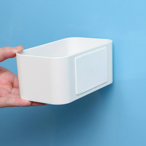 Wall Mounted <b>Storage</b> <b>Box</b> Rectangle Solid Color Office Organizer For Phone Remote Control Bathroom Toiletries - Product Image 3