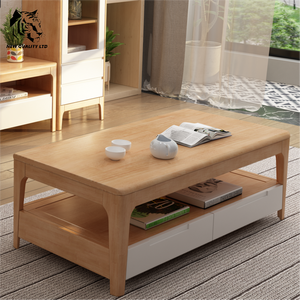 Mesa de centro de madera con 4 cajones, diseño nuevo, para sala de estar, fabricada en fábrica, al mejor precio, personalizada, en stock, lista para enviar. - Product Image 5
