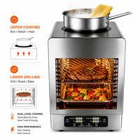 Four à pizza électrique compact JingXin avec écran tactile numérique et sonde de température pour maisonnette