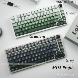 Fynmi MOA Profile Ball Cap Gradient Vert/Gris <span class=keywords><strong>PBT</strong></span> Dye-Sublimation Keycaps 132 <span class=keywords><strong>Touches</strong></span> ANSI/ISO Keycaps pour Clavier Mécanique - Product Image 3