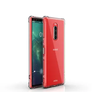 सोनी के लिए XZ4/एक्सपेरिया 1 मोबाइल फोन के मामले में, 1.5mm गर्म बेच shockproof विरोधी उंगली नरम स्पष्ट tpu फोन के मामले में