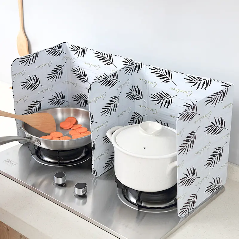 Kitchen Accessories Cooking Tools Gadgets Aluminium Oil Splatter Stove Guard Plate For Kitchen