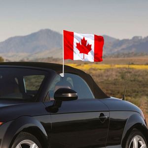 Bandera para Ventana de Auto Canadiense a Precio Económico, 12x18 Pulgadas, Logotipo Personalizado con Material de Alta Calidad - Product Image 4