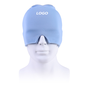 Logo Personalizable Dolor de cabeza Gel de hielo Sombrero Máscara Alivio de la migraña Compresa caliente Terapia de frío Envoltura para la cabeza Gorra de alivio de la migraña para la tensión - Product Image 4