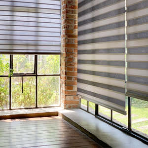 CHANGANE Aurora Korean Zebra Blinds Personal Remote Day Night window tailored light filter shading electric fabric auto <b>roller</b> - Product Image 4