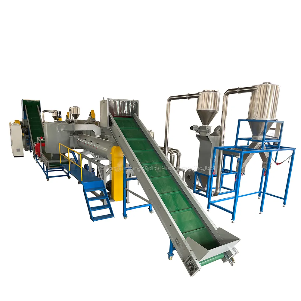 Línea de máquina de fabricación de lavado de reciclaje de trituración de botellas de PET de alta calidad