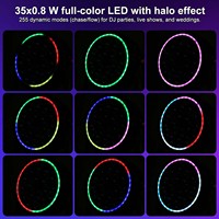Projecteurs LED PAR 18x18W RGBWA+UV 6-en-1 avec mélange infini et effets arc-en-ciel, équipement DJ DMX512 pour DJ, discothèque, soirée
