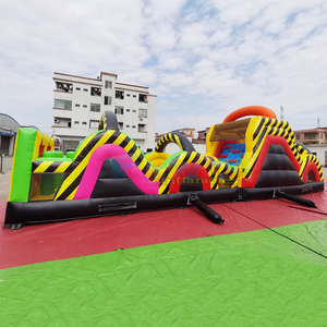 Château gonflable et toboggan personnalisés, zone de danger, parcours d'obstacles gonflable commercial - Product Image 1