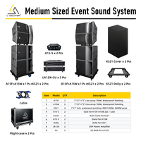 Système de sonorisation de scène Lsolution A15 Pro avec haut-parleur passif à deux voies en néodyme de 15 pouces 700 W et subwoofer KS21 de 1500 W pour ligne de basses