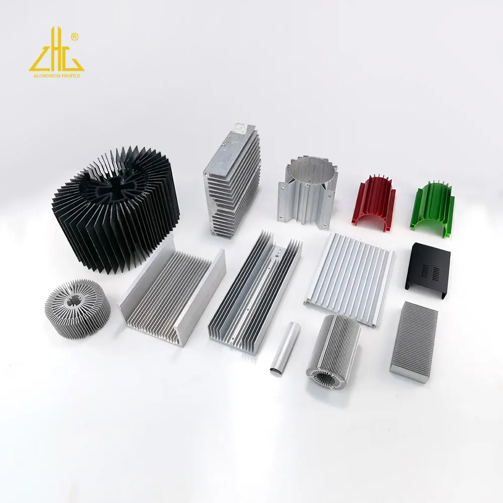 Runder Aluminium kühlkörper in Aluminium profilen, eloxierter Aluminium kühlkörper im Kühlkörper, Aluminium kühlkörper kühler