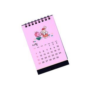 全彩定制 12 个月计划表 壁挂式印刷 家庭办公室 2025 年办公桌配件 顶部翻页螺旋式日历 - Product Image 4