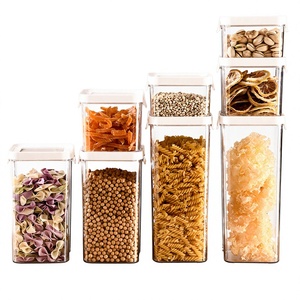 ชุดกล่องเก็บอาหารพลาสติก PP ใสทรงสี่เหลี่ยม ฝาปิดแบบพับได้ ปิดสนิท ซ้อนกันได้ เหมาะสำหรับห้องครัว - Product Image 2