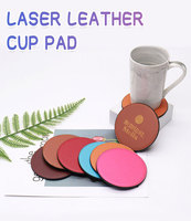 Cadeau d'affaires de haute qualité sous-verres en cuir ensemble table basse tapis tasse sous-verres