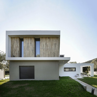 Casa Modular de Construcción Rápida Totalmente Amueblada, Casa Moderna Prefabricada de Cemento y Concreto Precolado para Villa