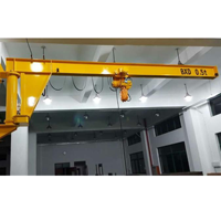Grue murale industrielle robuste pour levage de charges lourdes, grue à flèche en acier durable, capacité 10T, moteur à faible entretien pour la construction