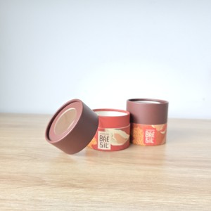 <span class=keywords><strong>Madame</strong></span> Brésil Art Series Red Paper Tube Box mit klarem Fenster deckel Benutzer definierte runde Verpackung für Kaffee Tee Schokolade Geschenk - Product Image 4