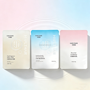 Emballage personnalisé pour échantillons cosmétiques en plastique LDPE résistant à l'humidité, imprimé en gravure thermoscellée, sachet pour masque facial à 3 côtés scellés, marque <span class=keywords><strong>Joi</strong></span> - Product Image 1