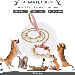 2024 Halsbanden En Riemen Voor Huisdieren Versierd Met Juwelen, Luxe, Verstelbaar En Geschikt Voor Honden En Katten