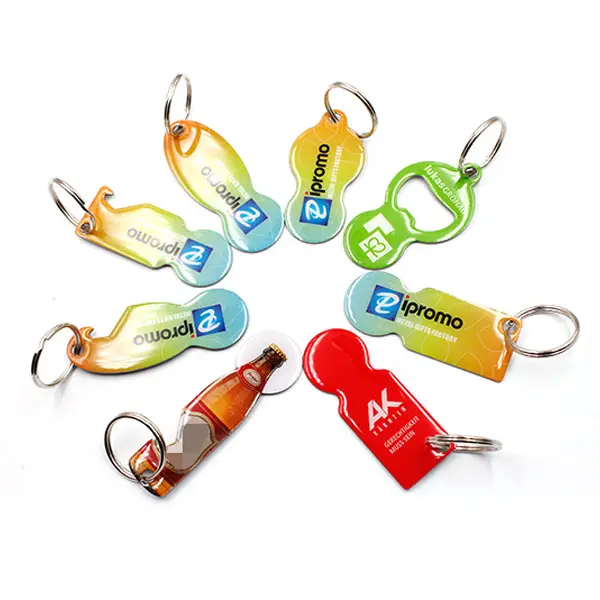 Cheap promotional trolley cart token coin keyring,Shop cart release key tokens keychain print your logo