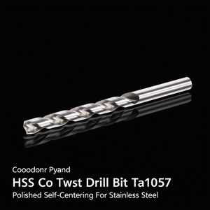 Broca helicoidal HSS Co TA1057 pulida autocentrante para acero inoxidable - Product Image 3