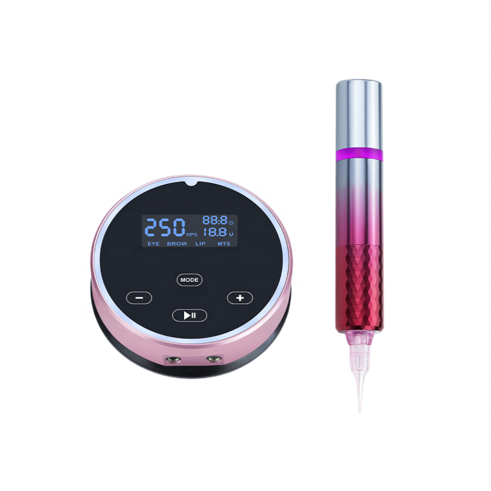 Тату-машинка P30 PMU с блоком питания, набор для тату-машинки для перманентного макияжа, микроблейдинга