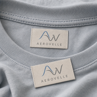 Étiquettes personnalisées pour vêtements, étiquettes textiles pour emballage de vêtements avec design équilibré, à coudre pour l'identification des vêtements, pour la vente en gros