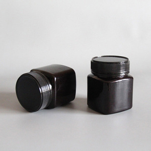 Envase Cuadrado para Medicamentos de Grado Alimenticio, Frasco de Plástico PET Transparente Marrón Oscuro Vacío para Miel de Manuka con Tapa a Prueba de Manipulación, 250g 500g 1000g - Product Image 6