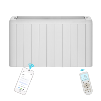 Mejor calor directo pantalla LED termostato digital programable Temporizador Semanal cuerpo de aluminio eléctrico 2000 W calentadores de habitación blanca