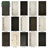 Porte intérieure néoclassique SLS à panneau cintrée, porte en bois mat de luxe sur mesure avec moulure encastrée pour solution de maison complète
