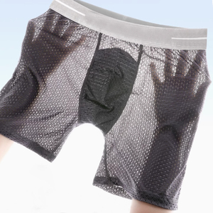 Calzoncillos bóxer de secado rápido para hombre de marca Premium, Bóxer deportivo de pierna larga de malla de poliéster de etiqueta privada para hombres jóvenes, logotipo impreso - Product Image 5