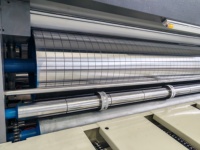 Mesin Cetak Flexo 2 Warna Tipe Rantai Kecepatan Tinggi dengan Slotter dan Die Cutter untuk Pembuatan Kotak Karton Bergelombang
