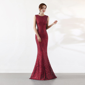 Vestido Largo <span class=keywords><strong>de</strong></span> Noche para Mujer, Nuevo, Elegante, Estilizador, Corte Sirena - Product Image 3