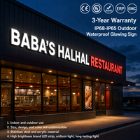 Enseigne lumineuse extérieure personnalisée en lettres creuses pour pizzeria, magasin, restaurant, logo publicitaire, affichage