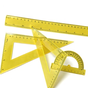 Juego de Papelería en Bolsa de Polietileno con Logotipo Personalizado, Juego de Reglas de Matemáticas de 30 cm, 4 Piezas, Regla de Plástico Transparente, Útiles Escolares para Niños - Product Image 4