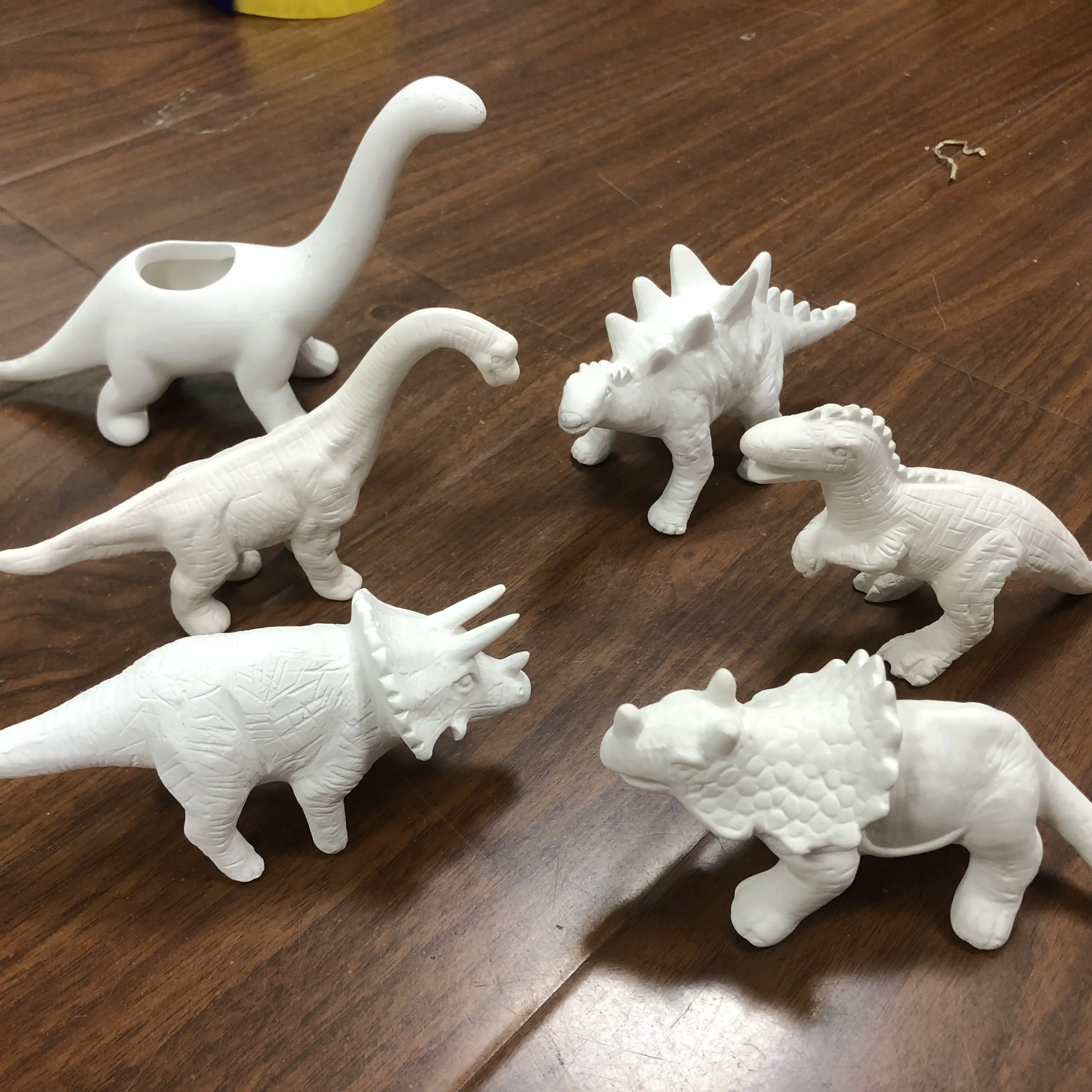 Verschillende Dinosaurus Beeldje Kid Speelgoed Diy Unpainted Eenhoorn Handgemaakte <span class=keywords><strong>Bisque</strong></span> Schilderen Doe Het Zelf