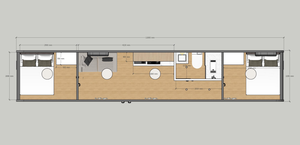 Casa Contenedor de 40 pies, Diseño Mediterráneo Rectangular Personalizable, Tipo Apple Cabin, Transpirable, con Certificación CE, para Oficina o Vivienda - Product Image 5