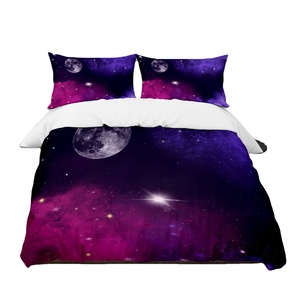 Lujo 3D Digital impreso cielo estrellado funda nórdica juegos de tela personalizada tamaño al por mayor niños colcha individual juego de cama hogar - Product Image 1